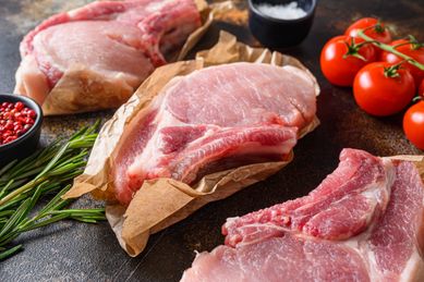 corte carne de cerdo, chuleta de cerdo